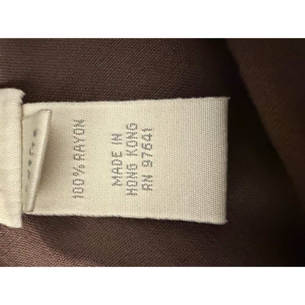 J.Jill Petite Brown Corduroy Look A Line Skirt Size 16P 100% Rayon Side Zipper - Picture 6 of 7